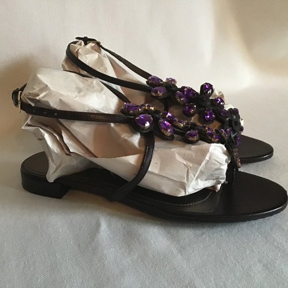 Tahari Gemstone Ankle Strap Sandals - Picture 7 of 7